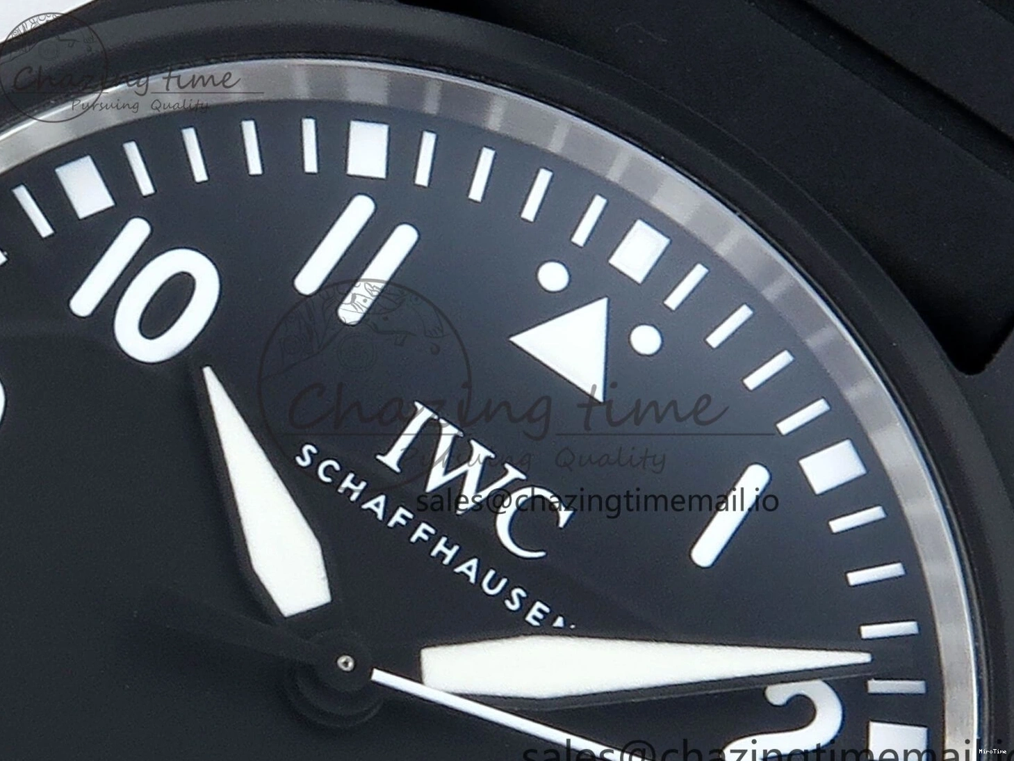 MIROTIME 0402 Pilot Top Gun IW326901 M+F 1:1 Best Edition Black Dial on Black Rubber Strap A SportInspired 6999